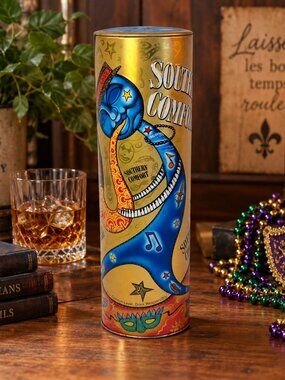 Southern Comfort Collectible Tin New Orleans Mardi Gras Music 11.5" Tall